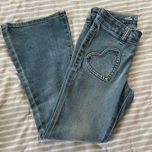 Flare Jeans w/ Heart Pockets